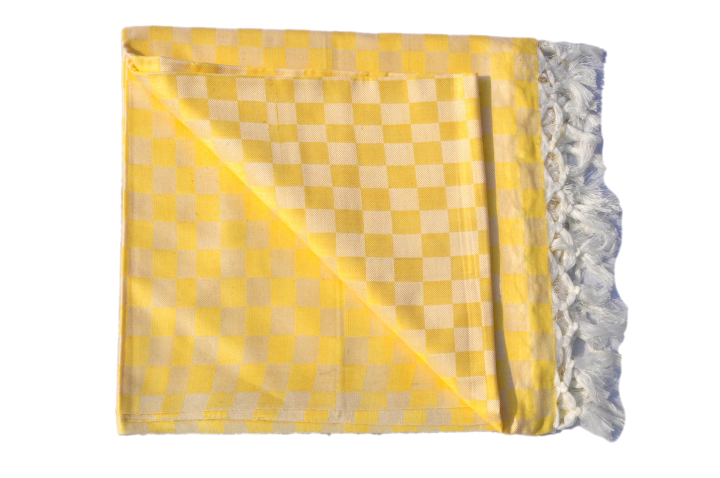 Summer/AC Comfortable Bhagalpuri Silk Viscose Fabric Shawl, Yellow Colour, Comfort, Single Yarn, Double Yarn