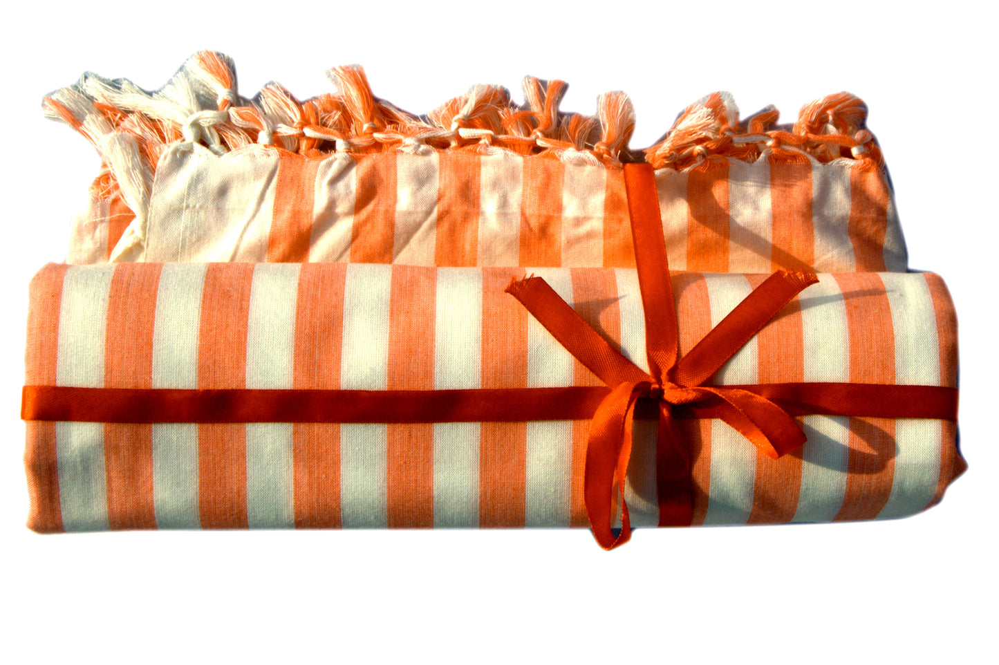 Summer/AC Comfortable Bhagalpuri Silk Viscose Fabric Shawl, Orange Colour, Comfort, Single Yarn, Double Yarn