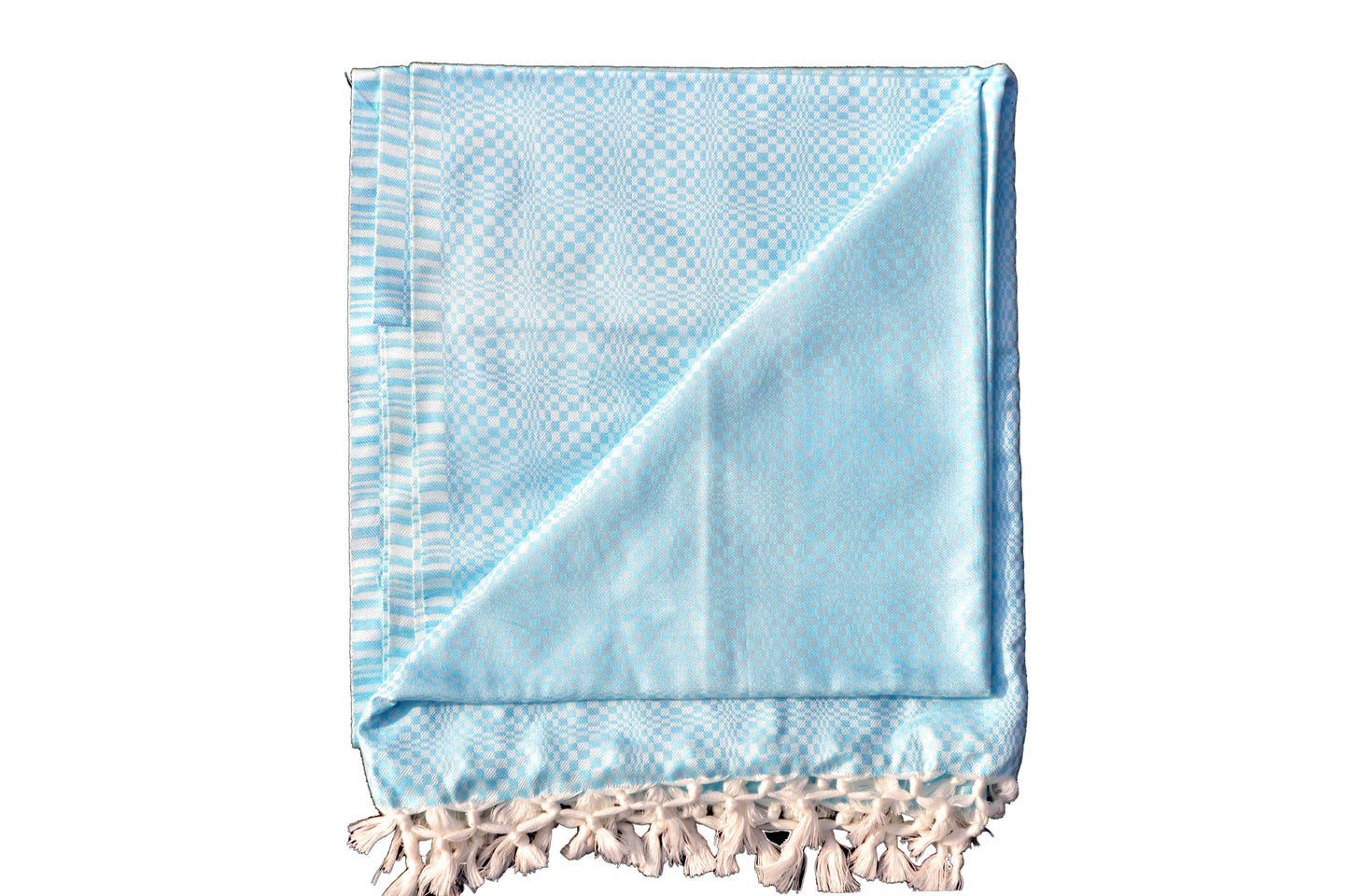 Summer/AC Comfortable Bhagalpuri Silk Viscose Fabric Shawl, Blue Colour, Comfort, Single Yarn, Double Yarn