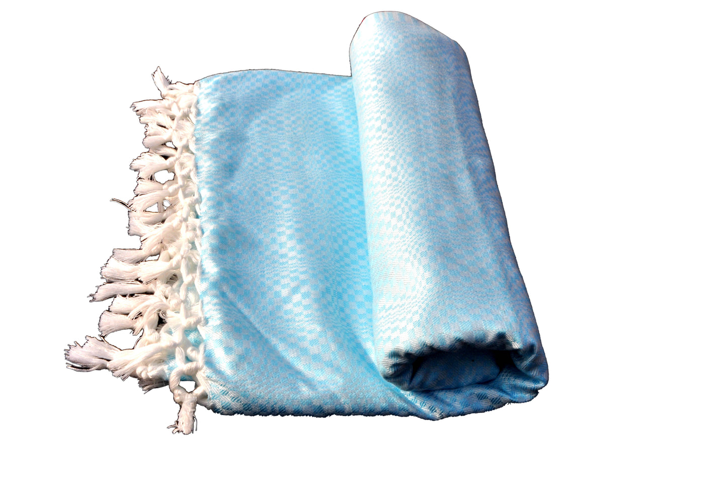 Summer/AC Comfortable Bhagalpuri Silk Viscose Fabric Shawl, Blue Colour, Comfort, Single Yarn, Double Yarn