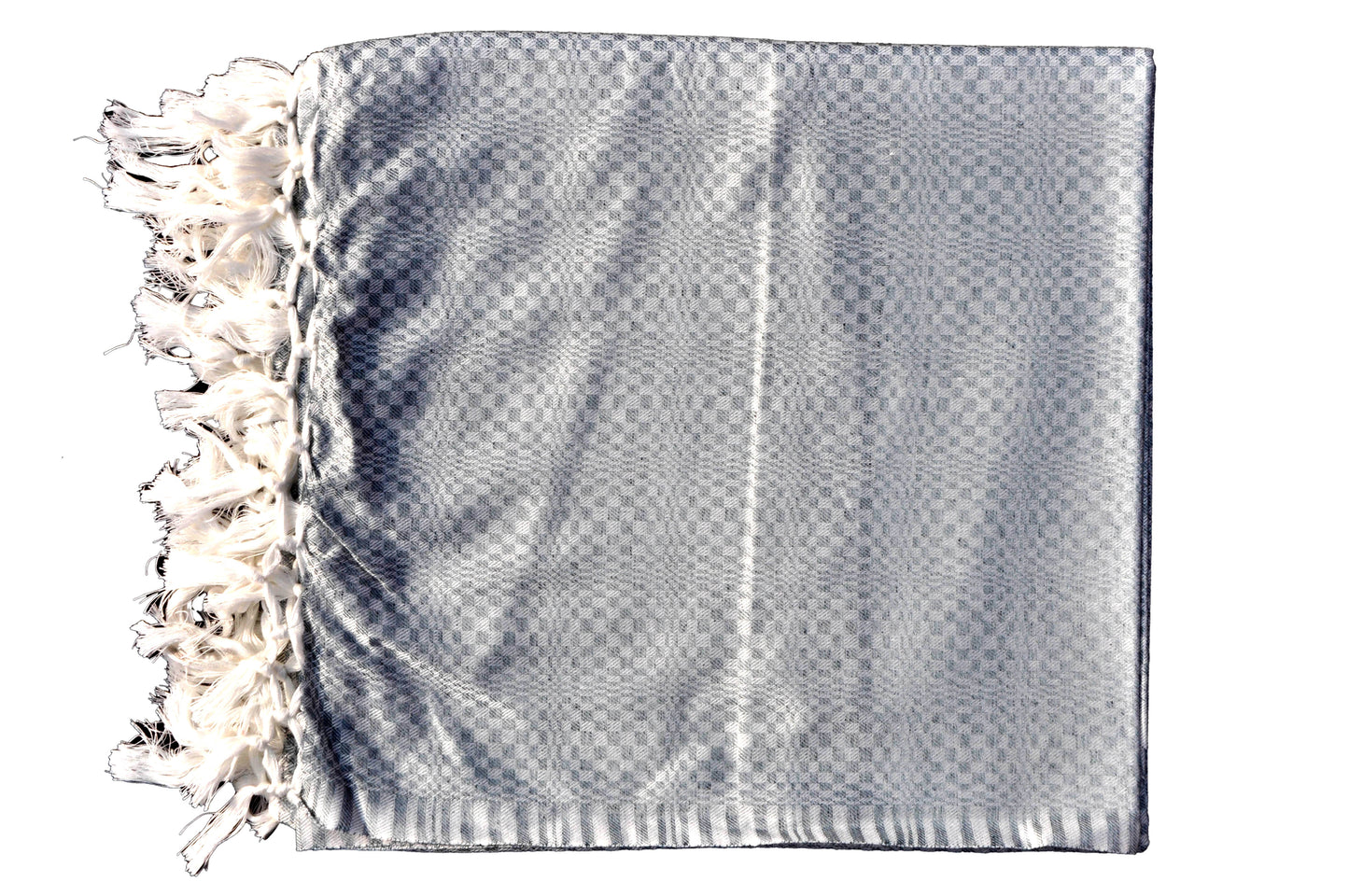 Summer/AC Comfortable Bhagalpuri Silk Viscose Fabric Shawl, Black Colour, Comfort, Single Yarn, Double Yarn
