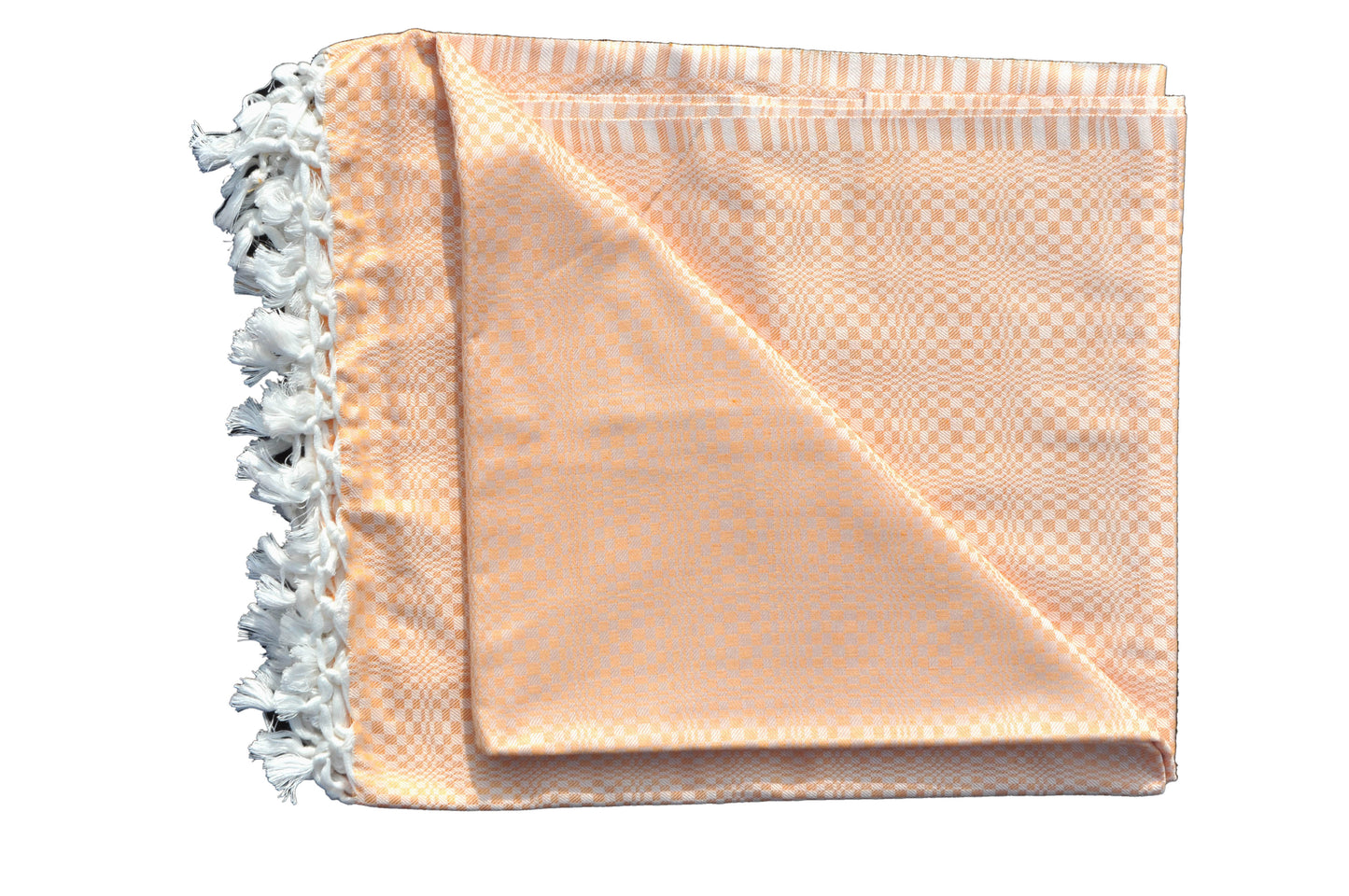 Summer/AC Comfortable Bhagalpuri Silk Viscose Fabric Shawl, Orange Colour, Comfort, Single Yarn, Double Yarn