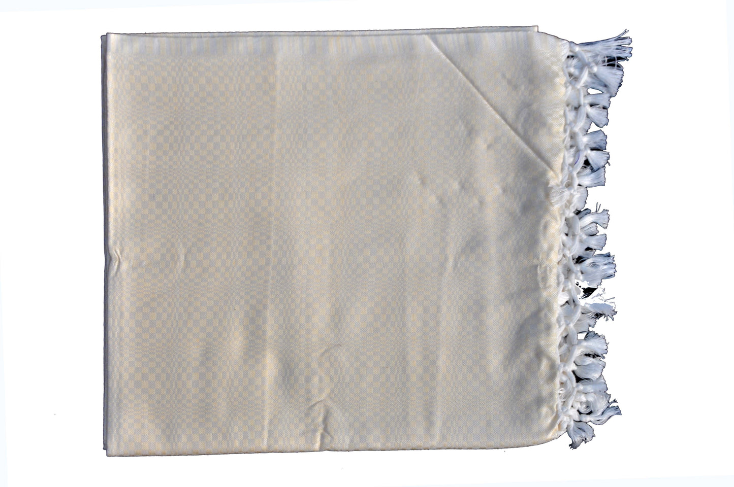 Summer/AC Comfortable Bhagalpuri Silk Viscose Fabric Shawl, Cream Colour, Comfort, Single Yarn, Double Yarn