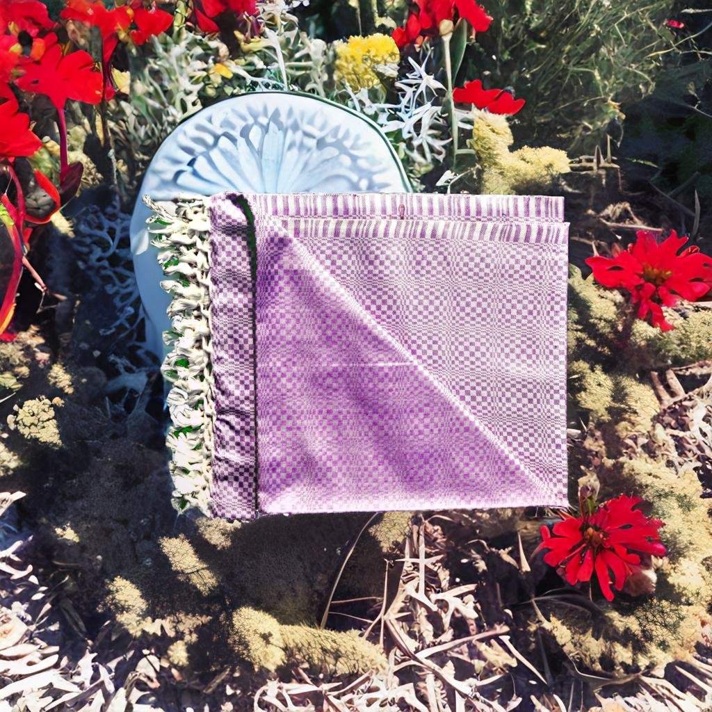 Summer/AC Comfortable Bhagalpuri Silk Viscose Fabric Shawl, Purple Colour, Premium, Comfort, Single Yarn, Double Yarn