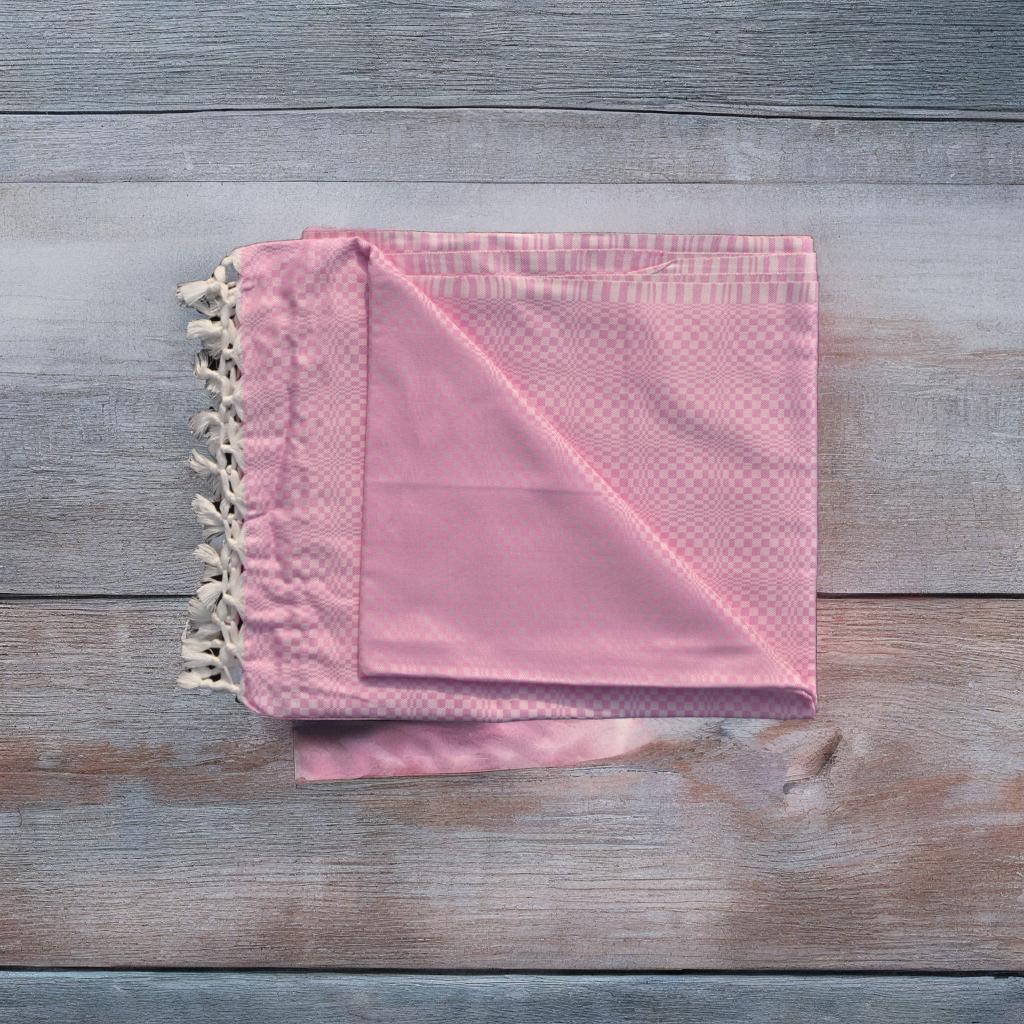 Summer/AC Comfortable Bhagalpuri Silk Viscose Fabric Shawl, Pink Colour, Premium, Comfort, Single Yarn, Double Yarn